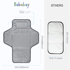 Babebay portable changing pad folded compactly for travel in a bag.