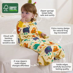 Baby wearing Babee Reshinee sleep sack during nap for cozy comfort