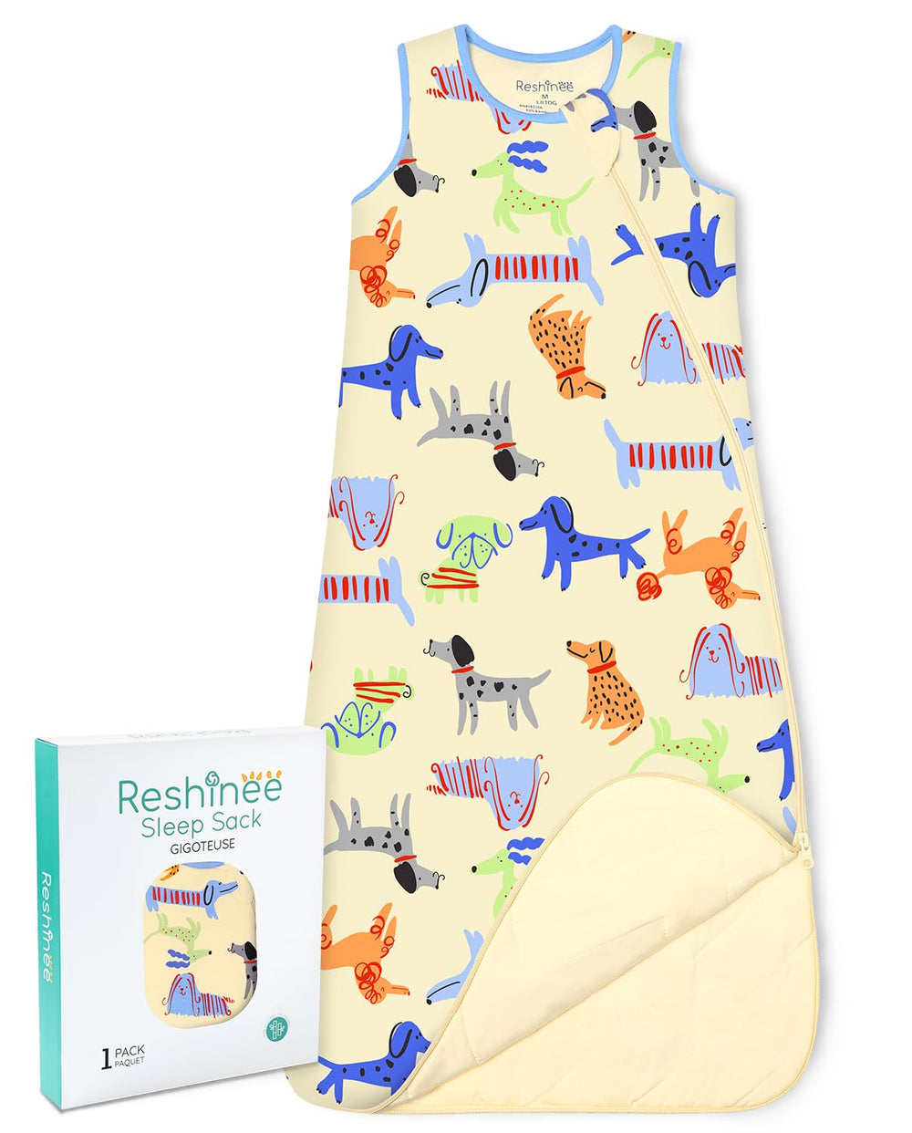 Babee Reshinee sleep sack in soft bamboo fabric provides gentle skin contact and breathable comfort.