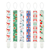 Babeine snowman pacifier clip keeps pacifier handy and clean.