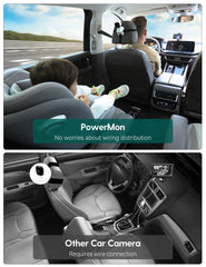 BABELIO baby car camera 360-degree rotatable view for flexible in-vehicle monitoring.