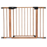 BABELIO baby gate with wood pattern fits 26-40 inch openings for stairs and doorways