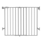 BABELIO baby gate on stairs, closed, extra tall barrier for toddlers.