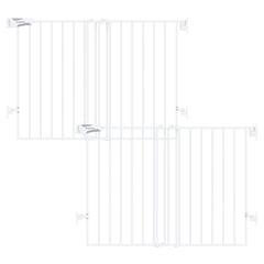 Babelio Baby Gate assembled for stairs and doorways, adjustable width for flexible safety.