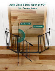 BABELIO gate doubles-lock auto-close feature for safer, one-handed use.