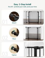 BABELIO expands from 29 to 43 inches to fit multiple doorways securely.
