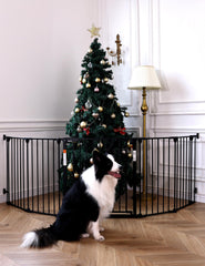 BABELIO gate folded for compact storage and easy transport.