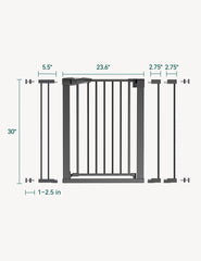 BABELIO Hold-open feature allows flexible doorway use during chores.