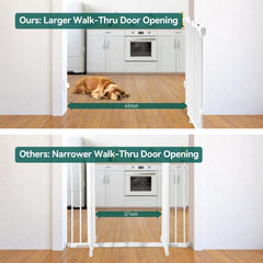 BABELIO Babelio Baby Gate one-handed operation enables quick passage when carrying items