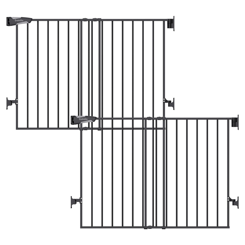 Babelio baby gate on stairs wide opening for safe, easy passage.