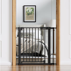 BABELIO baby gate with wide walk-through door for easy passage