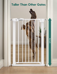 BABELIO adjustable-width gate fits 26-28-5 inch openings for versatile spaces.