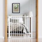BABELIO baby gate wide walk-through for easy passage with a stroller.
