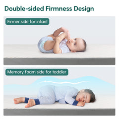BABELIO crib mattress cover with side mesh for breathable surface