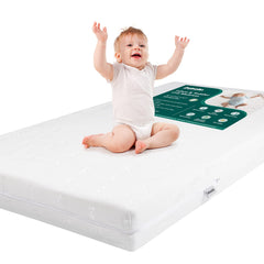 BABELIO breathable crib mattress dual sided supports growth with a firm infant surface