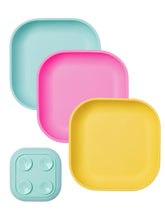 BABELIO suction plates 3-pack on a table for mess-free toddler meals.