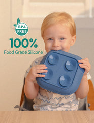 BABELIO suction plates with the undivided design for mixed meals without gaps