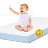BABELIO toddler mattress foam-core with ventilation holes for breathable sleep.