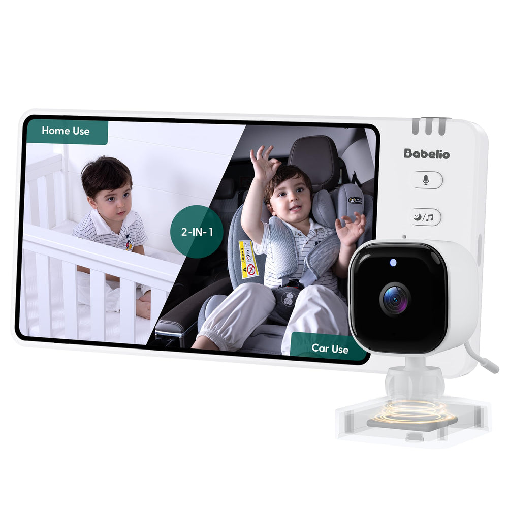 BABELIO wireless baby car camera with 5-inch display for clear on-the-road monitoring