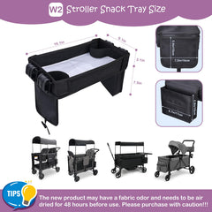 Babenest snack tray includes a mesh storage bag for snacks and toys.