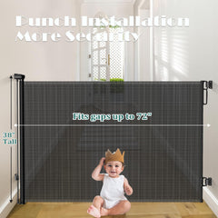 Babepai gate-stairs setup: easy to secure for safe stair access.