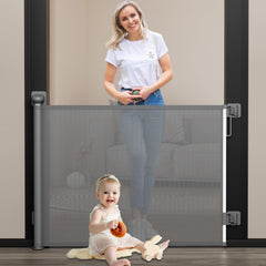 Babepai no drill stair gate extends wide for safer stair transitions.