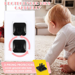 Babepai outlet covers with 3-prong design fit Type B sockets securely.