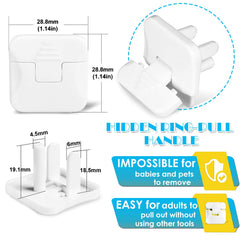 Babepai outlet covers 38-pack white front view shows discreet home integration.