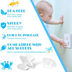 Babepai outlet protectors installed at home in a living room