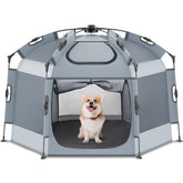 Babepai Pop Up Playpen assembly shows secure joints for quick setup