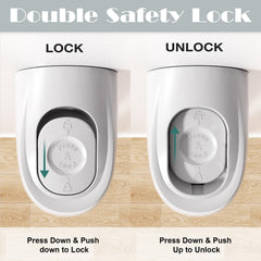 Babepai stairs gate features double safety lock for secure access control.