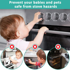 Babepai knob covers installed on stove illustrate universal fit
