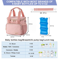 BABEYER 6-bottle capacity image showcases versatile storage for bottles up to 9 oz