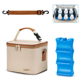 BABEYER breastmilk cooler bag with ice pack keeps bottles cold during daycare