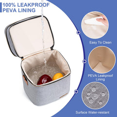 Upper layer provides space for snacks or meals during outings