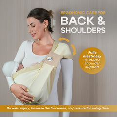BabieBoo sling nursing cover enabling discreet on-the-go feeding