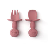 Babies & Cuties Toddler Fork & Spoon Set wide view supports independent self-feeding
