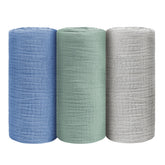 Babify baby swaddle blanket ultralight muslin in bluegreen for on-the-go comfort.