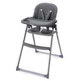 Babilous foldable high chair setup for easy storage and tidy mealtime.