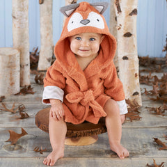 Baby Aspen Rub-a-dub Fox hooded towel showing fox ears for extra charm.
