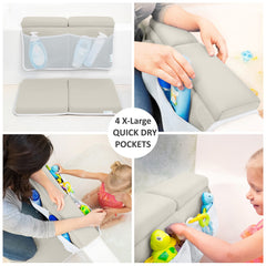 BABY BOOTH storage bag shown with the set for easy drying and travel storage