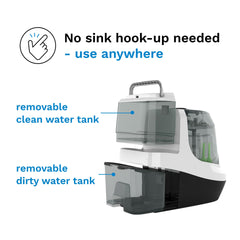 Baby Brezza Bottle Washer Pro removable water tanks enable easy portable use