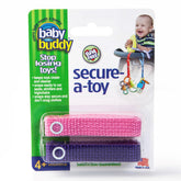 Baby Buddy Secure-A-Toy stroller clip keeps toys within reach and off the floor.