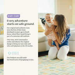 Baby Care Play Mat Waterproof Reversible demonstrates easy cleaning and dual learning surfaces.