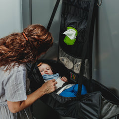 Baby Change-N-Go cleanable surface ready for quick wipe-down after use.