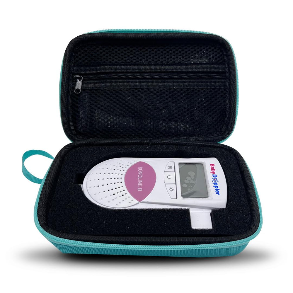 Baby Doppler Sonoline B travel case outer view protects your device on the go.