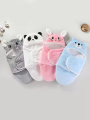 Baby Embrace swaddle blanket side view showing snug wrap for calming infants