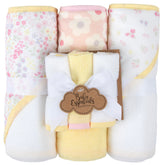 Baby Essentials Daisy Flowers hooded towel in soft terry for gentle newborn drying