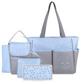 Baby Essentials Diaper Bag Tote with sun moon stars design for stylish on the go organization