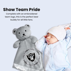 Soft brushed plush and satin backing create cozy textures for nap time and travel.